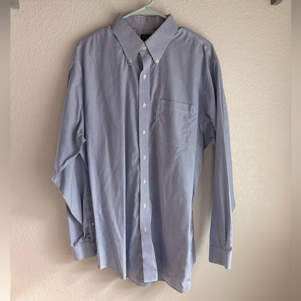 Jos A Bank Pinstripe Dress Shirt - Size L